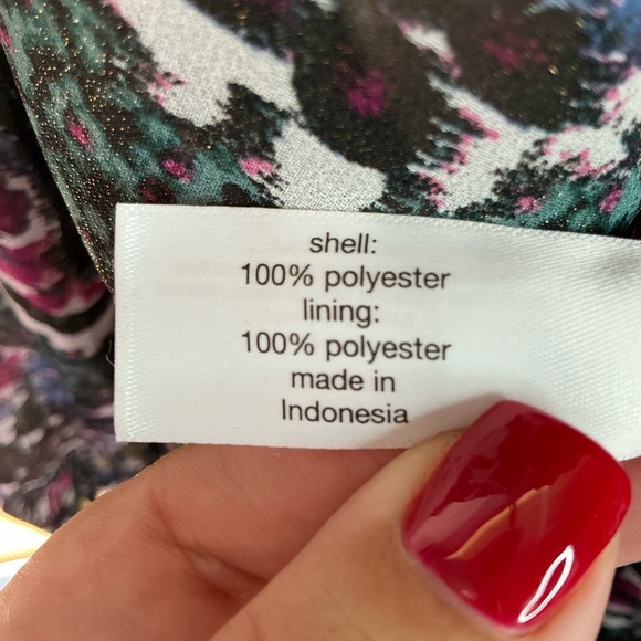 Lane Bryant Plus Size 22 24 3X Top Multi Shiny Shimmery Gold Fall Blouse - Picture 12 of 12